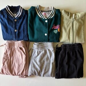Lot of 6 Girls Top & Bottoms, Size L (10-12)